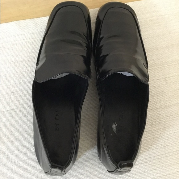 By Far Nick Chain Anklet Patent Leather Loafers size 37 missing chains - Picture 9 of 13